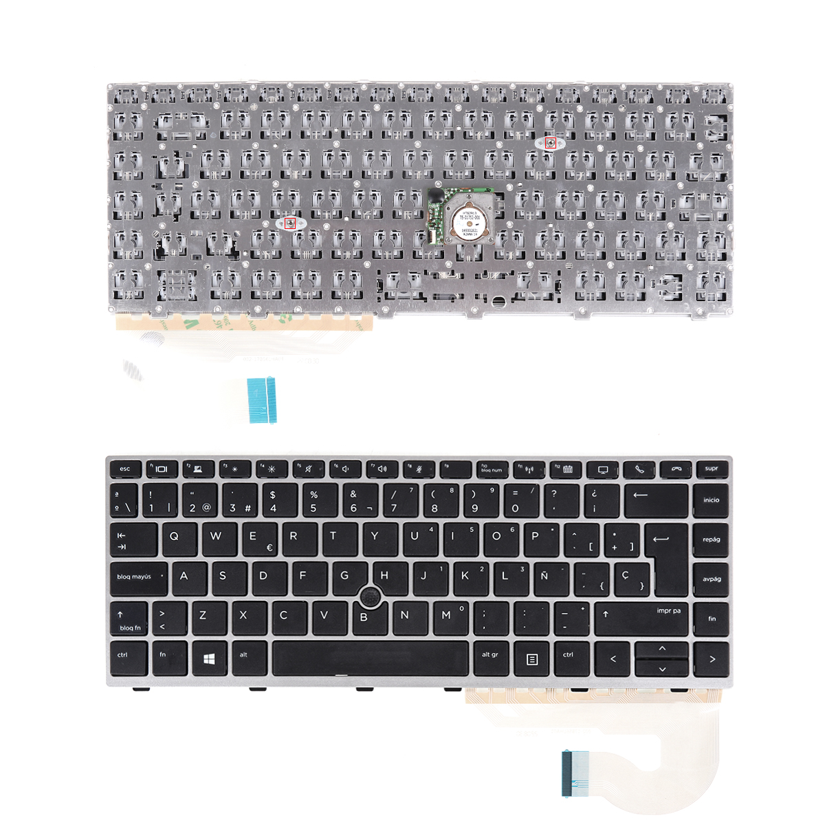 Picture of New Replacement Laptop Keyboard For HP EliteBook 840 G5 846 G5 840 G6 SILVER FRAME BLACK (with point，without foil ) Reprint SP Layout